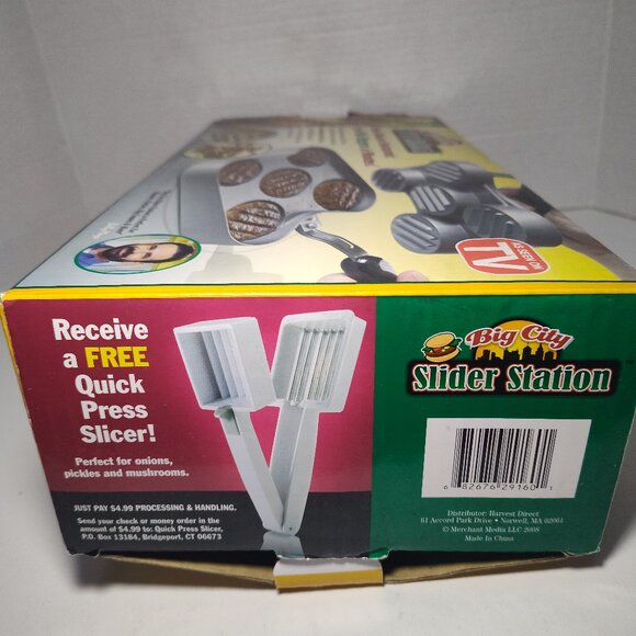 Big City Slider Station Nonstick Surface Mini Burgers New Open Box Read Descrip. - Picture 3 of 6